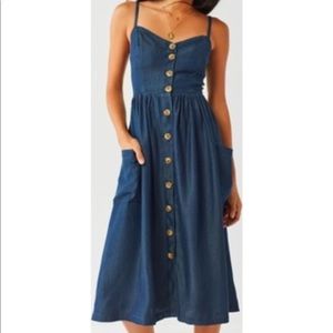 NWT UO denim dress XS